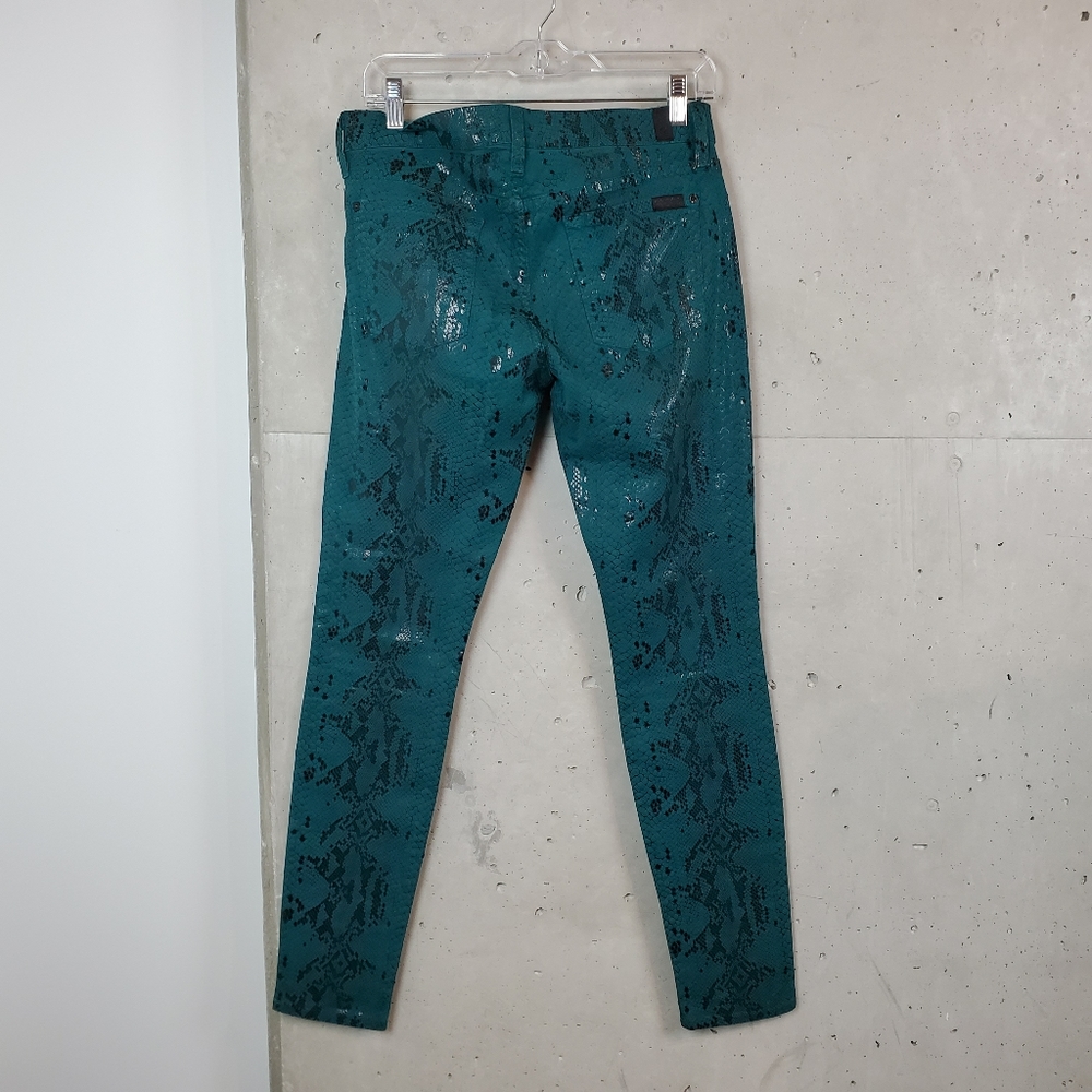 7 For All Mankind Coated Python Pants Size 30 - image 7